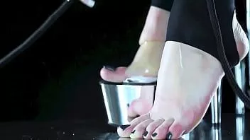 Play Sniffing pussy out of a vial while being teased